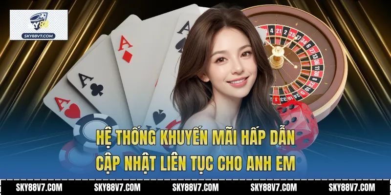 Hệ thống khuyến mãi hấp dẫn cập nhật liên tục cho anh em 